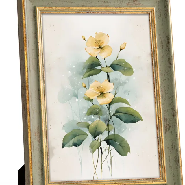 Ibenzoa A4 Fotolijst met Elegante Retro Look voor Diverse Decoratieve Doeleinden en Geschenken groen
