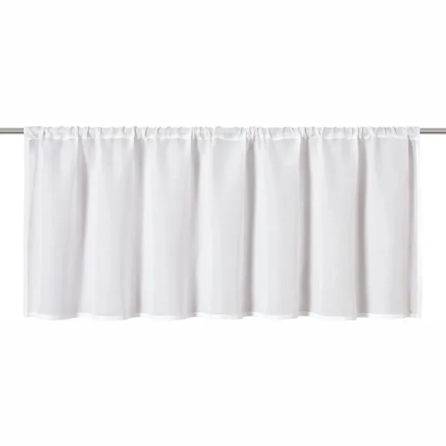 Elbersdrucke Bistro Gordijn Spume 45x140 cm wit semi-transparant Weiß