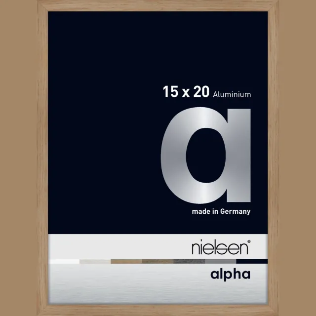 Nielsen Alpha Aluminium Fotolijst Oak 15x20cm Lichteiken