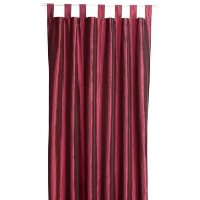 2LIF New York curtain bordeaux 135 cm x 260 cm with loops Rood