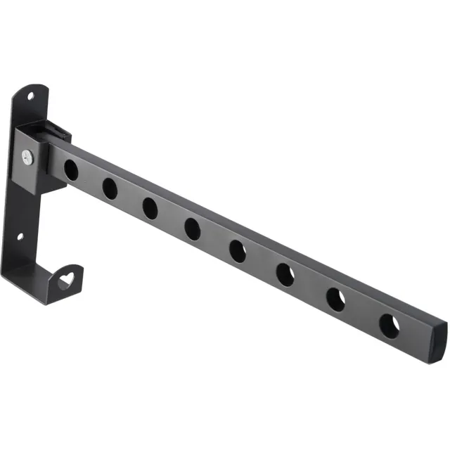 Unyqoos Kledingstang voor Wandmontage met 8 Haken en Opvouwbaar Design voor Balkon en Badkamer grijs