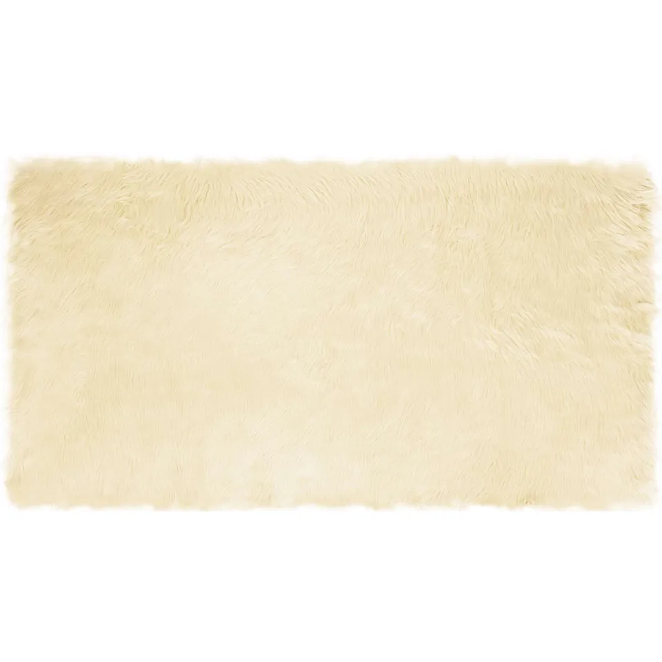 vidaXL Tapijt van imitatie TAFALLA Crèmekleurig 80 x 150 cm Polyester