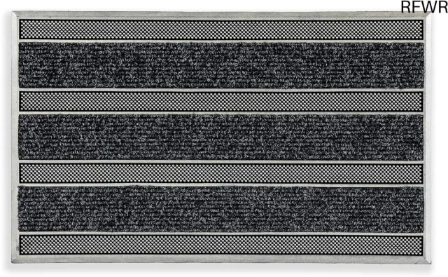 RFWR Antislip deurmat voor buiten - weerbestendig en slijtvast 45x75 cm Grijs