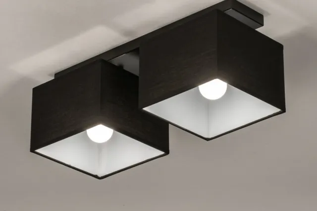 Lumidora Plafondlamp 74300 - Plafonniere - ADELAIDE - 2 Lichts - E14 - Zwart - Metaal