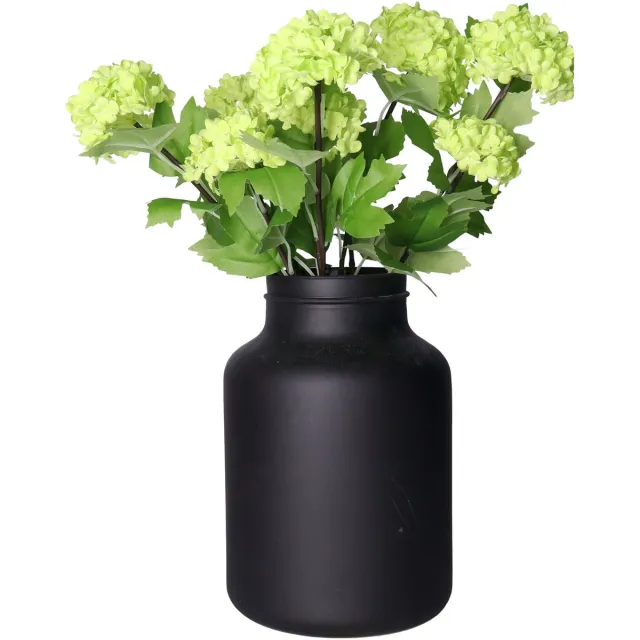 Bellatio Design Kunstbloem Viburnum/sneeuwbal Roseum - 5x - 50 cm - groen - losse steel - kunst zijdebloemen