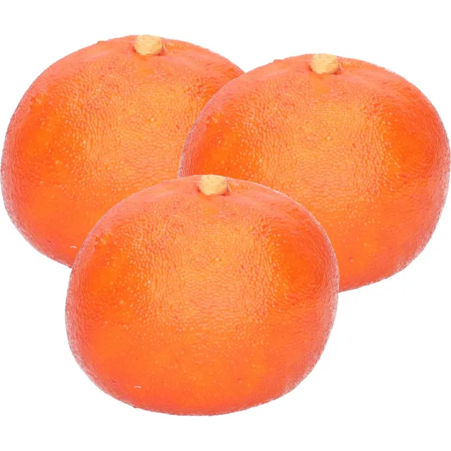 Esschert Design kunstfruit decofruit - 3x - mandarijn/mandarijnen - ongeveer 6 cm - oranje