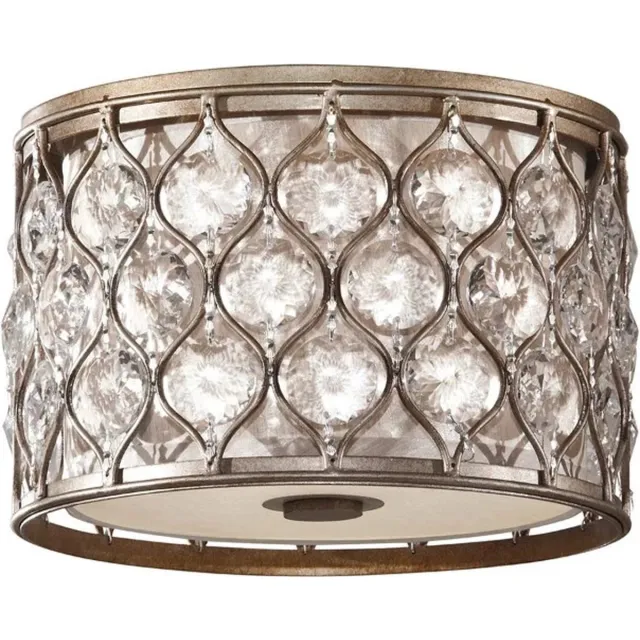 Steady Lighting Landelijke Plafondlamp - Steady Lighting - Glas - Landelijk - E27 - L: 31.1cm - Voor Binnen - Woonkamer - Eetkamer - Zilver