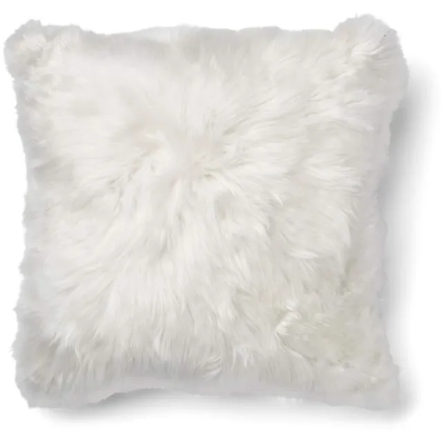Sheepskin House Alpaca Kussen - Lange Wol - 60x60 cm White