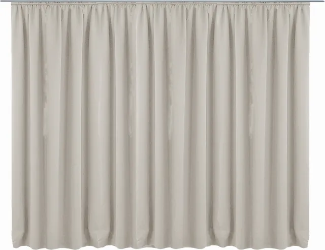 JEMIDI Kant-en-klaar blikdicht gordijn - Gordijn met plooiband 245 x 300 cm - Voor op gordijnrail - Lichtgrijs