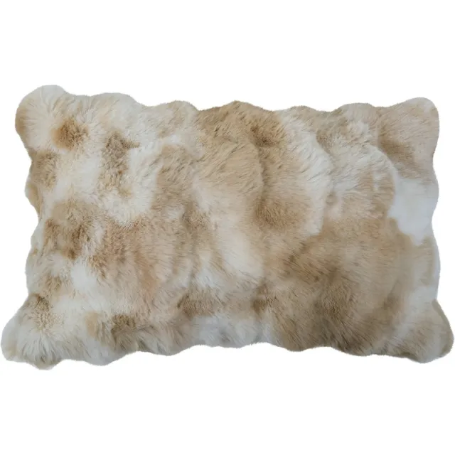 Mars & More Kussen teddy bubble - sierkussen - beige - 30 x 50 cm Bruin