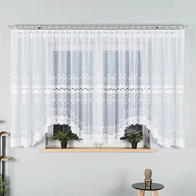 Markizeta BASTIA - Kant en Klare Jacquard Gordijn - 500x160 cm - Decoratief Wit