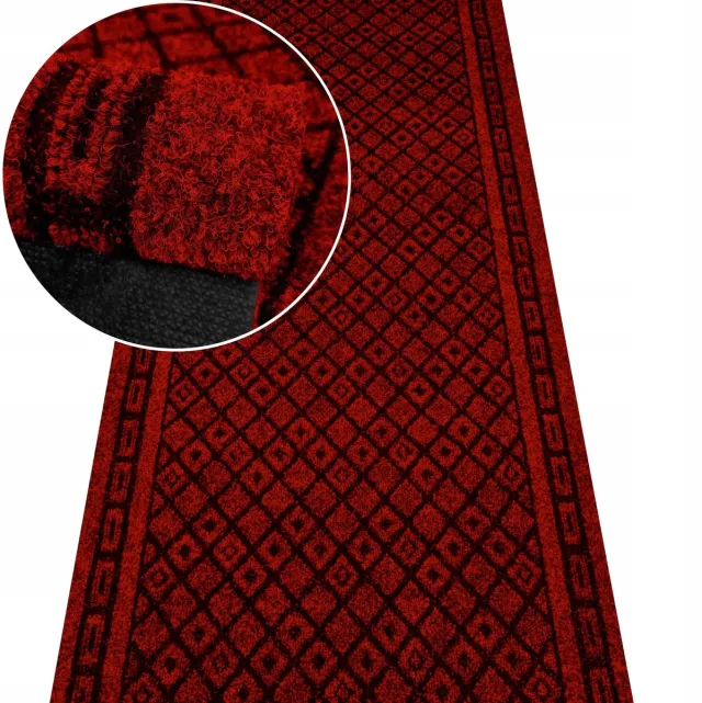 Nestor Deurmat op maat - Rode loper - 100 cm breed - Antislip Rood