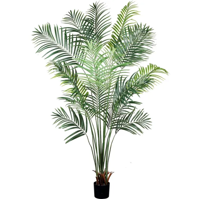 Unyqoos Grote kunstmatige palmplant voor interieurdecoratie met verstelbare bladeren Groen
