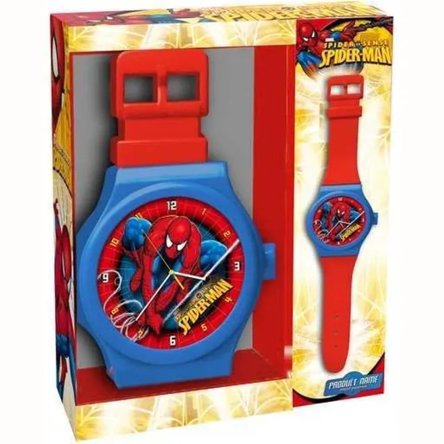 Spiderman klok Blauw