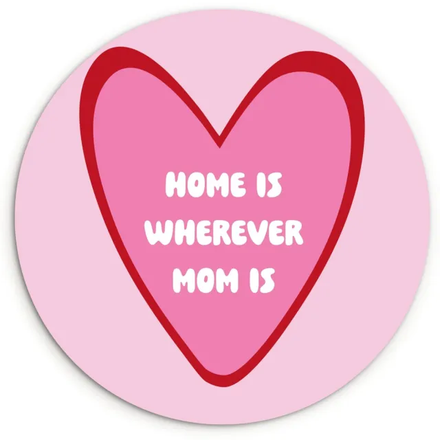 WallCircle Wandcirkel 30x30 cm - Muurcirkel Quote - Moeder - Roze - Muurdecoratie woonkamer - Wanddecoratie slaapkamer - Kamer decoratie accessoires - Ronde schilderijen Moeder - Quote - Roze