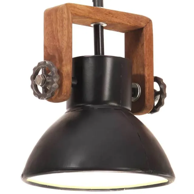 vidaXL Hanglamp industrieel rond 25 W E27 19 cm zwart