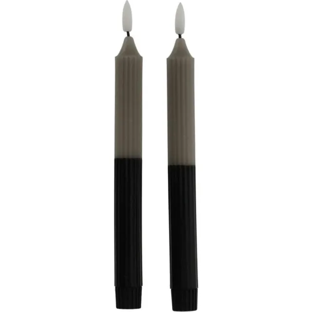 JENS Living LED Dinerkaars Ribbel Grijs/Zwart /2
