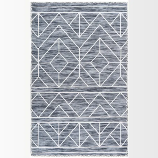 Padiro stijlvol laagpolig vloerkleed 120 x 180 cm - donkergrijs - modern effen ontwerp - voor vloerverwarming - van polyester