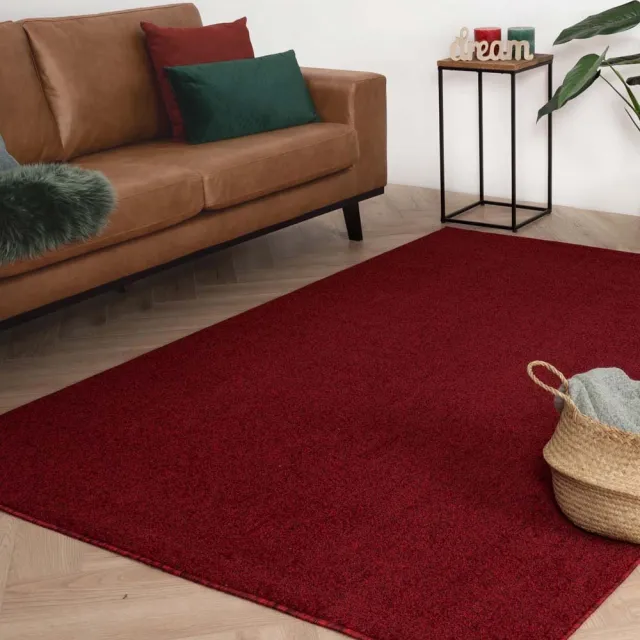 Tapeso Laagpolig vloerkleed - Fine rood 160x230