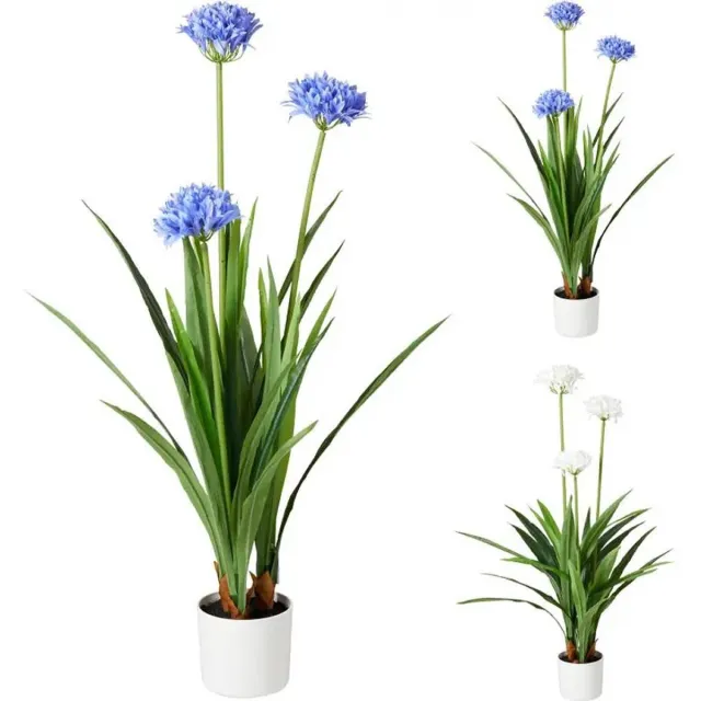 Pro Garde Kunstplant Agapanthus 70x120 cm Blauw/Wit