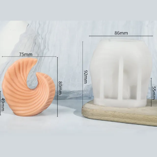ixen Kaarsmal - Golf Vorm - Kaars Mallen - Siliconen mal - Zelf kaarsen maken - Gips & epoxy gieten - Zeep Maken - IXEN Oranje