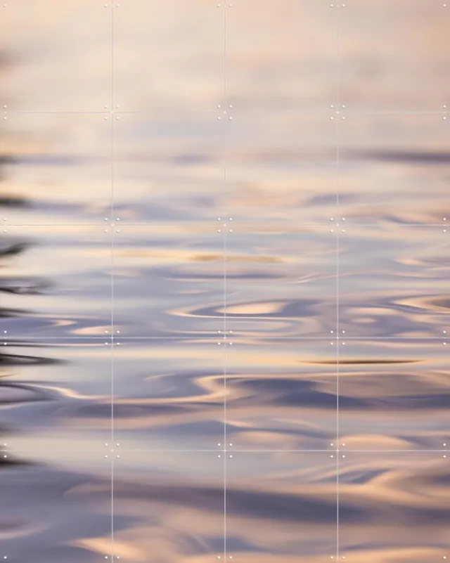 IXXI Sunset Reflections 1, Mareike Böhmer - 80 x 100 cm - Grote wanddecoratie en posters - Minimalisme, Realisme, Surrealisme, Naturalisme Goud / Rustig / Blauw / Grijs