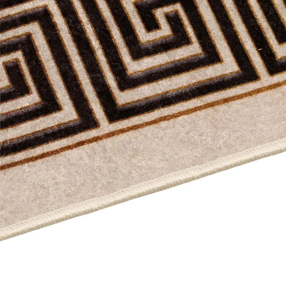 vidaXL Vloerkleedloper MARSA Beige en zwart 50 x 150 cm, foto 3