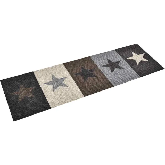 vidaXL Keukenmat wasbaar Star 45x150 cm Meerkleurig