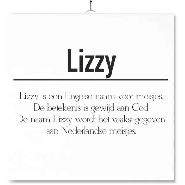 MC Living Tegel Met Opdruk | Betekenis | Kado | Cadeau | Met Naam - Lizzy Multi-Color