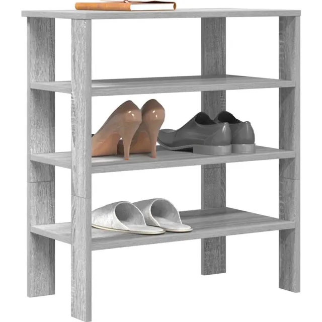 vidaXL Schoenenrek 61x32x70 cm bewerkt hout grijs sonoma