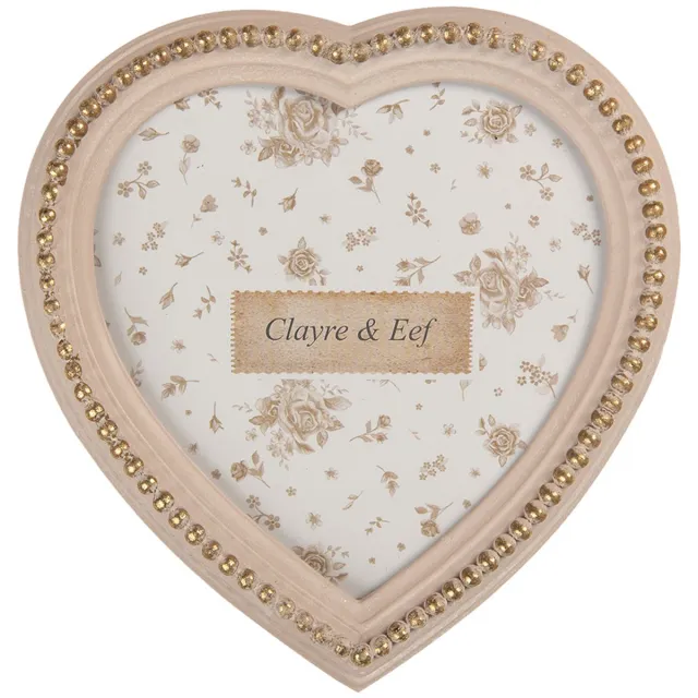 Clayre & Eef Fotolijst 13x13 cm Roze Kunststof