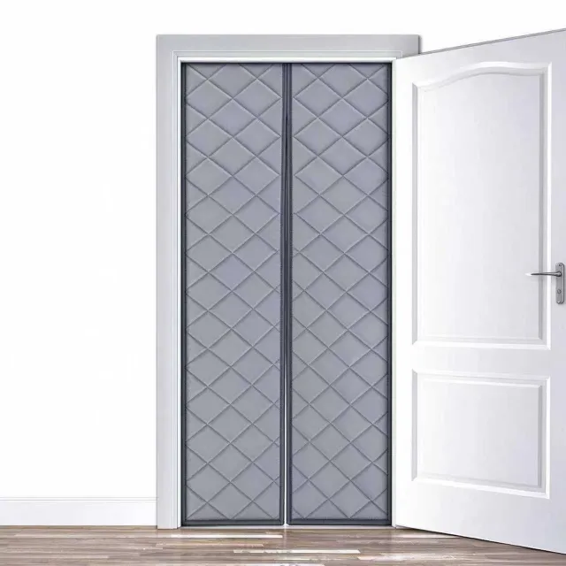 Bobypet Thermisch deurgordijn - Upgraden en verdikt en winddicht - 100 x 220 cm - Thermisch deurgordijn - Koudebescherming en isolerend gordijn tegen kouhitte - Grijs