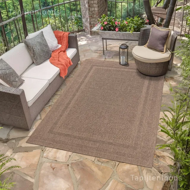 Muratap Sahara Buitenkleed Jute-Look Weerbestendig Vloerkleed Beige