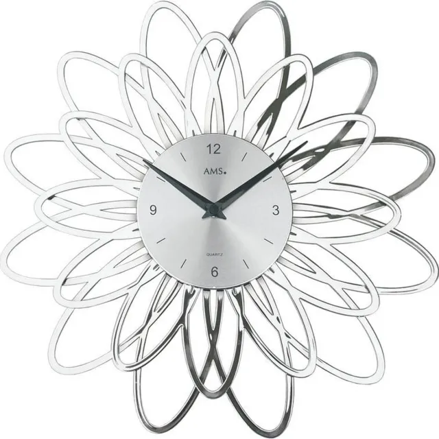 AMS 9362 wandklok zilver
