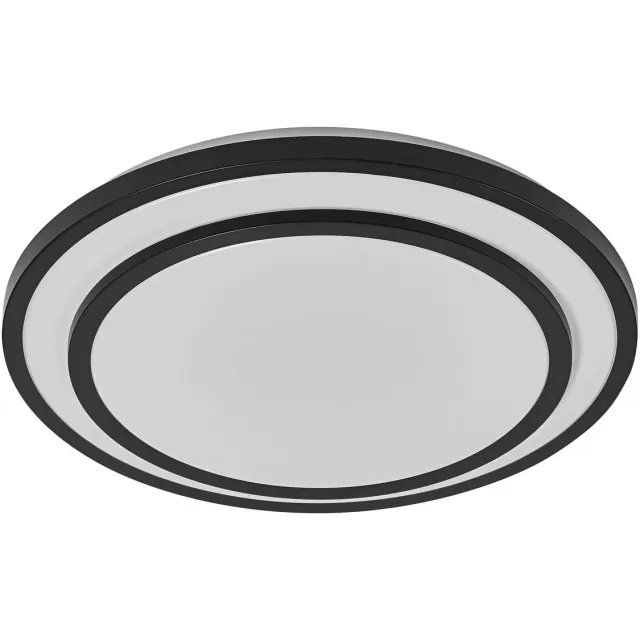 Osram ORBIS BERLIN LED plafondlamp 390mm, zwart, 24W, 2700lm, warm witte lichtkleur, zeer homogene lichtverdeling, long life, niet-vervangbare LED module, rond, IP20, 3000K.