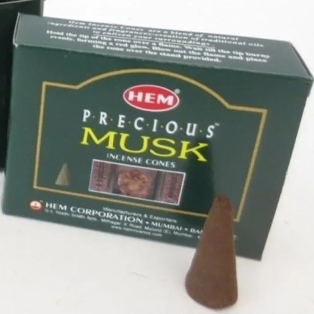 HEM Wierook kegeltjes in huisgeur Musk - 40x kleine kegeltjes - Ontspannend - Kalmerend Multi