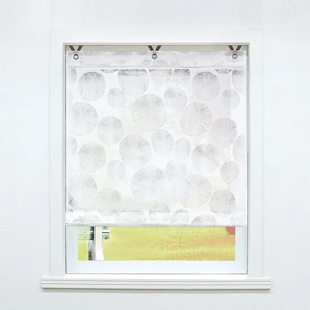 Ibenzoa Vouwgordijn voor Eenvoudige Installatie zonder Boren - Semi-Transparant Design met Haakogen kleur1