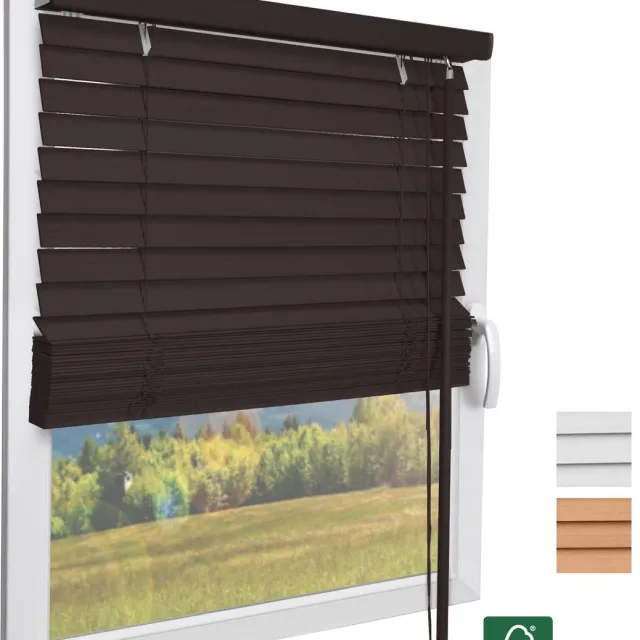Sol Royal JH3 FSC® gecertificeerd houten Jaloezie SolDecor rolgordijnen in donker bruin 130x160 cm - Milieuvriendelijk geproduceerd