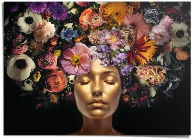 XXL Poster Serene Golden - 100 x 140 - Papier - REINDERS