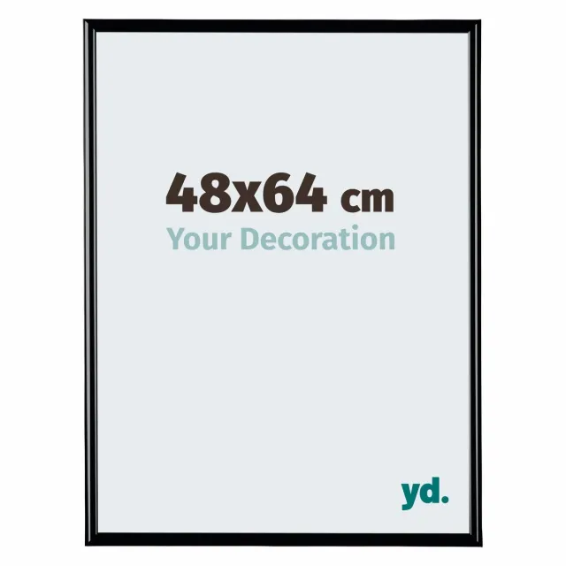 yd. Your Decoration - Fotolijst 48x64 cm - Kunststof - Zwart Hoogglans - Bordeaux