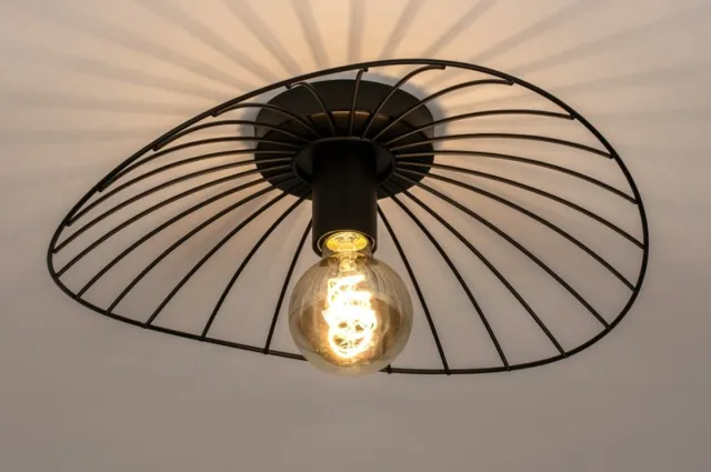 Lumidora Plafondlamp 74333 - Plafonniere - FABRIANO - E27 - Zwart - Metaal - ⌀ 39 cm