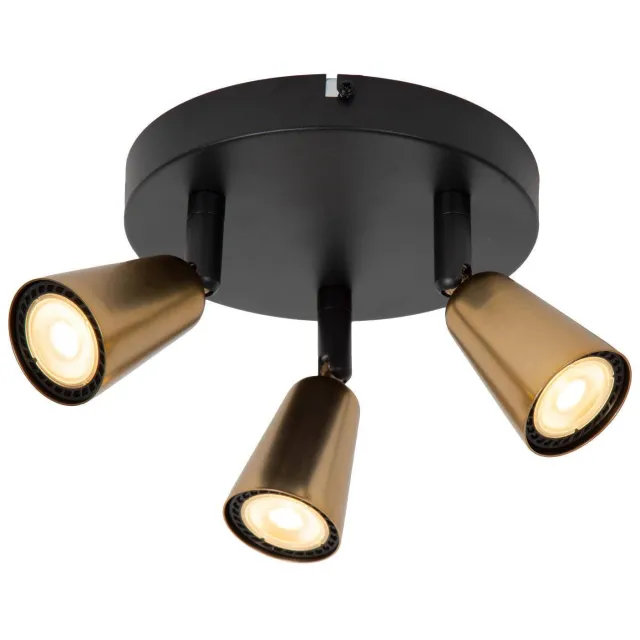 Lucide dimbare metalen opbouwspot GU10 28.3x24.5 cm - champagne Champagne kleur