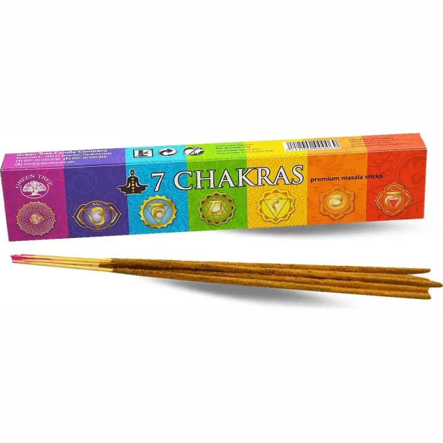 Green Tree Wierook 7 chakra - 12 stuks Multicolor