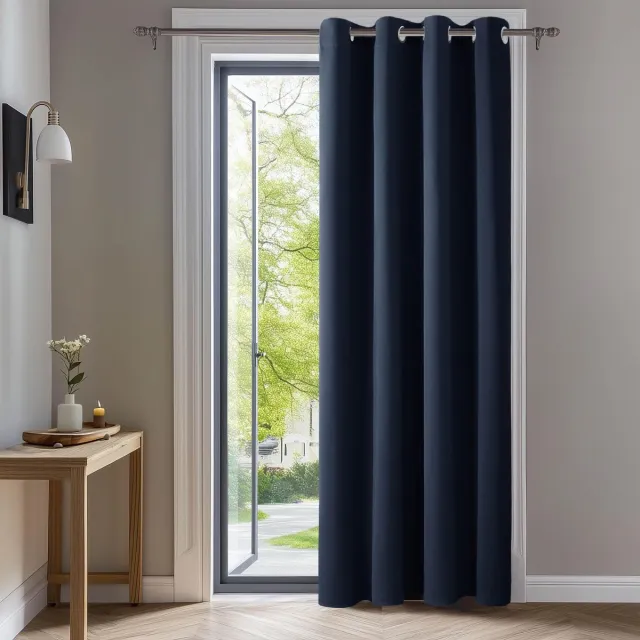 Famanu Verduisterend gordijn, 132 x 214 cm, marineblauw, 1 stuk, ideaal voor het creëren van een donkere en rustige omgeving
