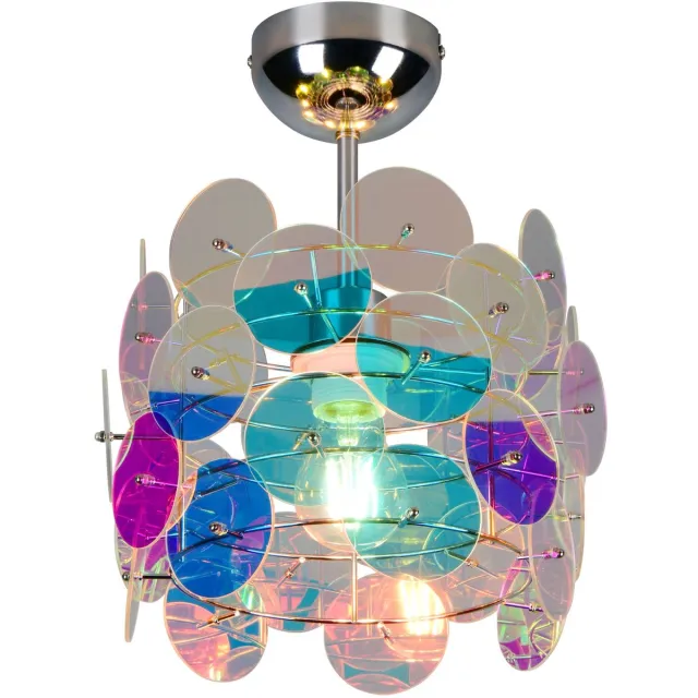 RL LIVE YOUR LIGHT REALITY IRIDE - Plafondlamp - Transparant iriserend - excl. 1x E27 4 W - Plafondbevestiging