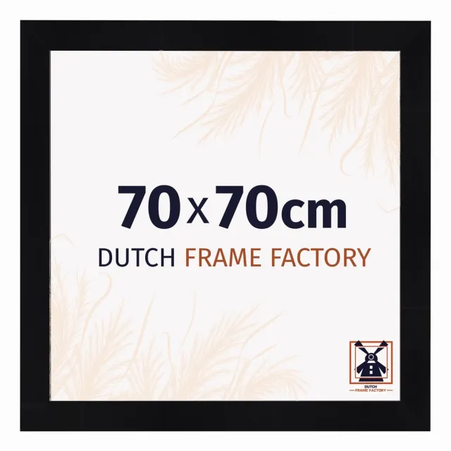 Dutch Frame Factory Fotolijst 70x70 cm - MDF - Zwart Hoogglans - Praag