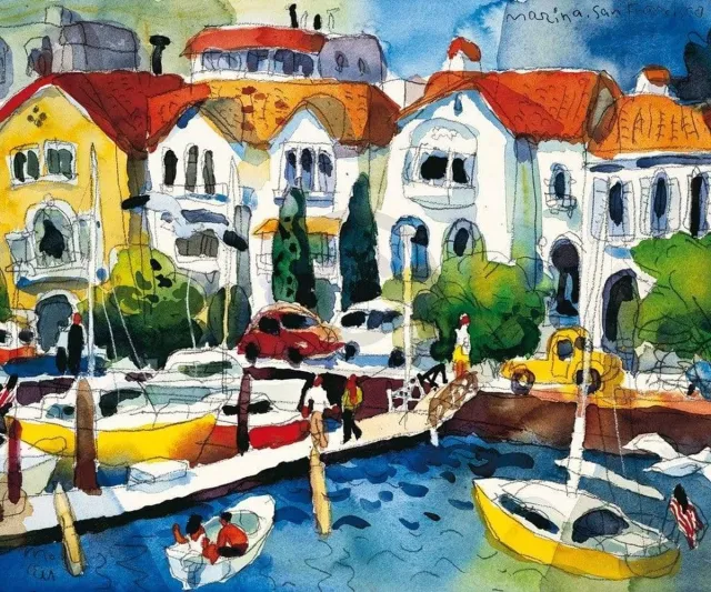 PGM Kunstdruk Michael Leu - Marina, San Francisco 60x50cm Divers