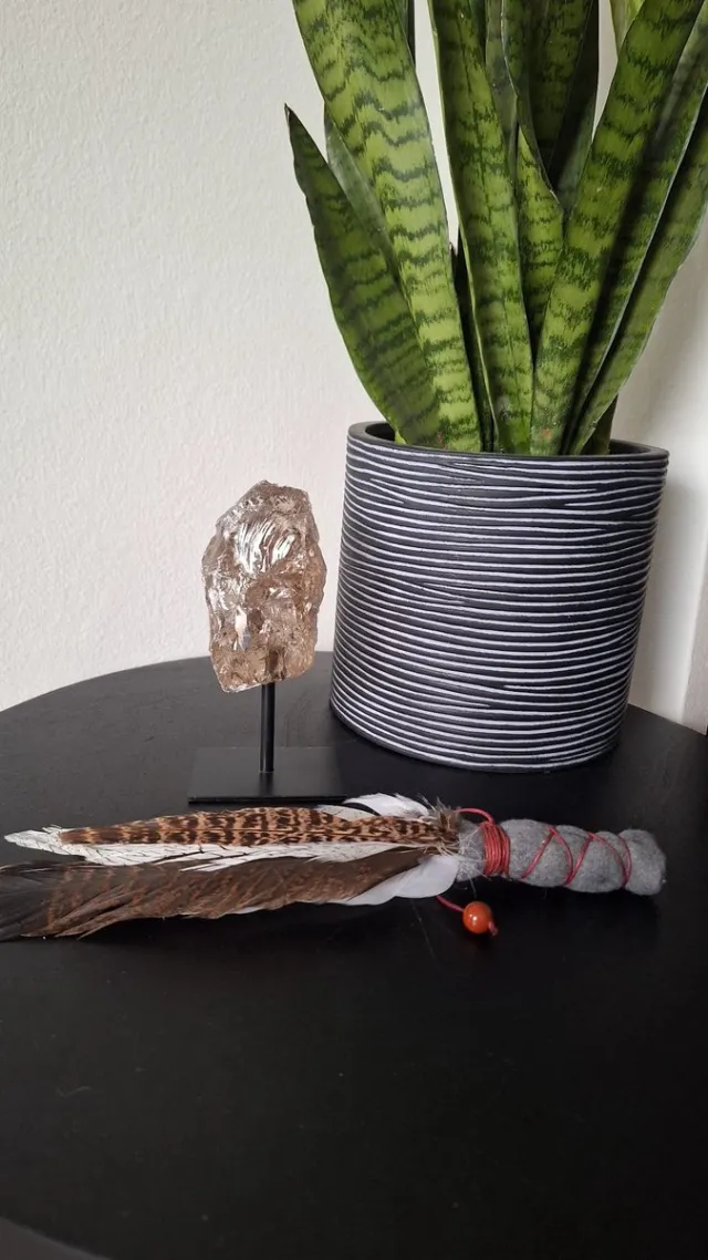 Healing Magic 777 Edelstenen - Rookkwarts op standaard - sterk aardende edelsteen Bruin