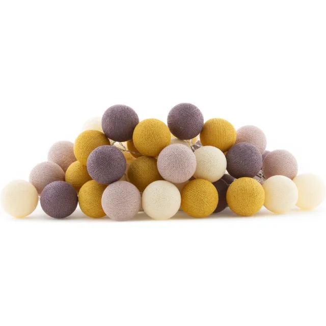 Cotton Ball Lights LED lichtslinger voor binnen - Handgemaakt en Fairtrade - 50 lampjes - Adore