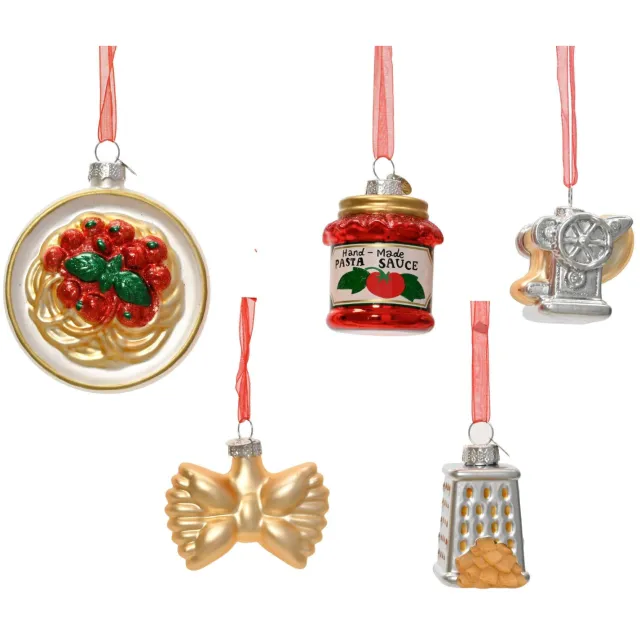 Decoris kerstornamenten giftbox italiaans Multi